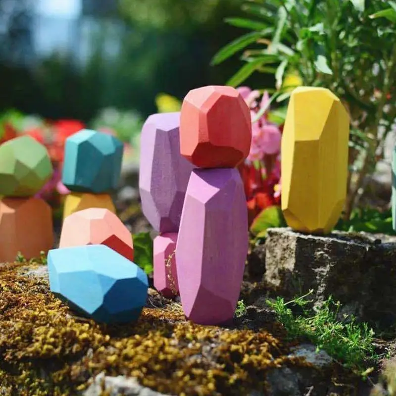 Wooden Montessori Building Block Rainbow Rocks Sorting Stacking Balancing Stones Puzzle Educational Preschool Learning Toys
Wooden Montessori Building Block Rainbow Rocks Sorting Stacking Balancing Stones Puzzle Educational Preschool Learning Toys