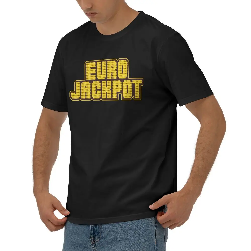 НОВАЯ модная футболка Euro Jackpot хлопковая мужская с принтом мужские топы забавная