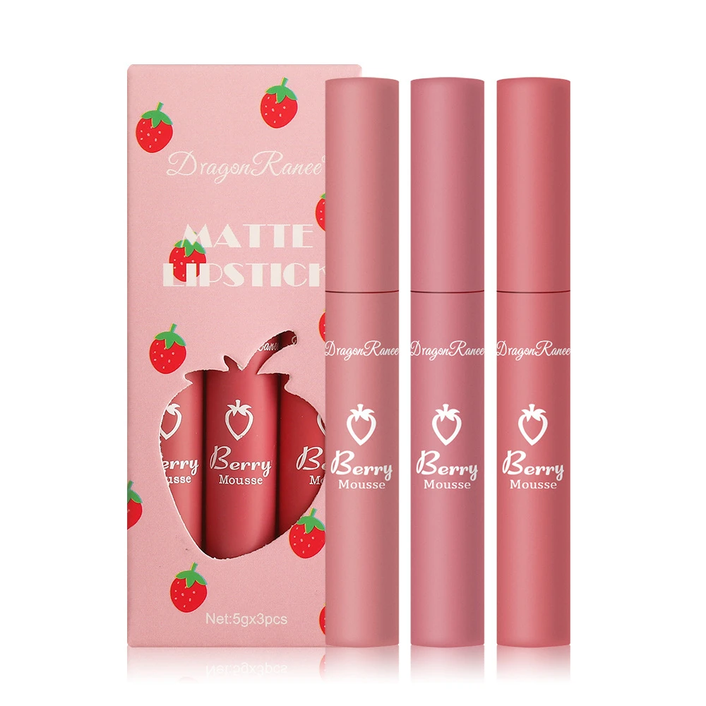 3 Pcs Sweet Liquid Lipstick Set Matte Velvet Lip Glaze Waterproof Long Lasting Non-marking Natural Lip Tint Cosmetic Kit Beauty
3 Pcs Sweet Liquid Lipstick Set Matte Velvet Lip Glaze Waterproof Long Lasting Non-marking Natural Lip Tint Cosmetic Kit Beauty