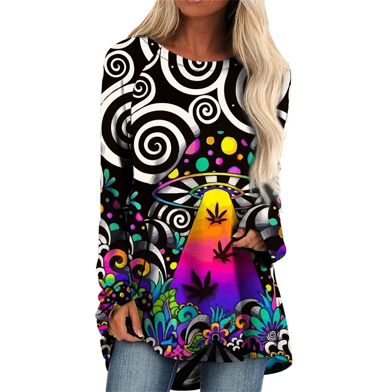 Fantasy Plant Mushroom 3D Printed Ladies Pullover Casual O-Neck Loose T-Shirts Women's Fashion Spring Autumn Long Sleeve Tops 
Fantasy Plant Mushroom 3D Printed Ladies Pullover Casual O-Neck Loose T-Shirts Women's Fashion Spring Autumn Long Sleeve Tops