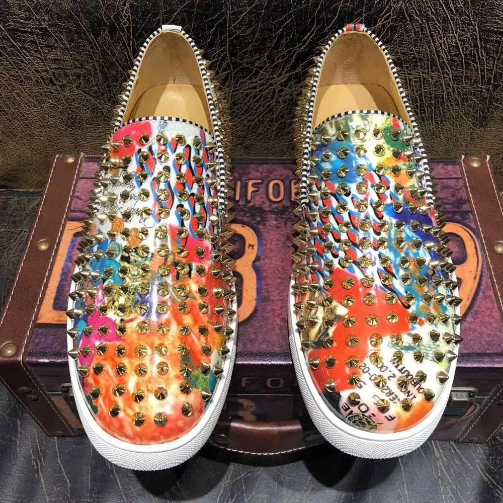 Luxury Brand Men's Fashion designer Shoes High quality Graffiti flats Loafers men Handmade Spiked Man Party wedding dress shoes
Luxury Brand Men's Fashion designer Shoes High quality Graffiti flats Loafers men Handmade Spiked Man Party wedding dress shoes