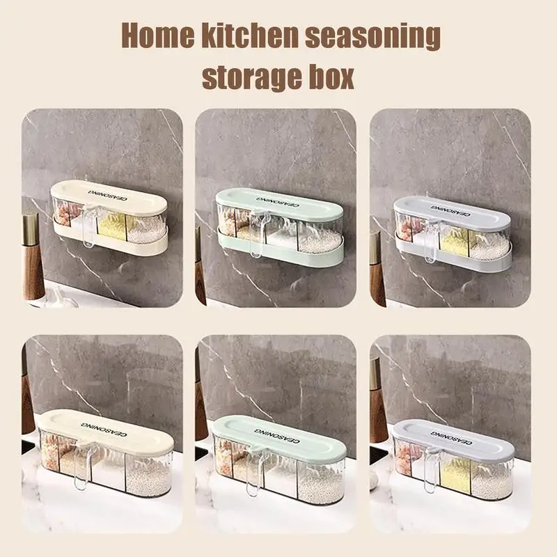 Seasoning Box Kitchen Spice Rack Seasoning Storage Box With Lid 4-Compartment Seasoning Container For Spices Salt Sugar Peppern
Seasoning Box Kitchen Spice Rack Seasoning Storage Box With Lid 4-Compartment Seasoning Container For Spices Salt Sugar Peppern