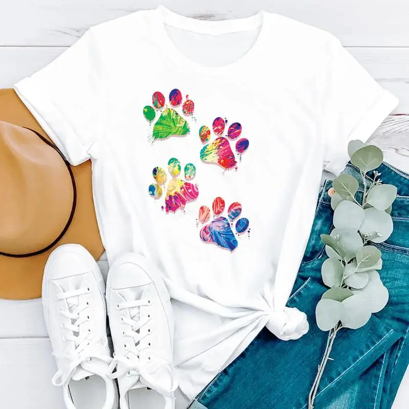 Summer Watercolor Paw Pet Lovely Cute 90s Cartoon Short Sleeve Women Fashion Pretty Print Tshirt Nice Tee Top Graphic T-shirt
Summer Watercolor Paw Pet Lovely Cute 90s Cartoon Short Sleeve Women Fashion Pretty Print Tshirt Nice Tee Top Graphic T-shirt