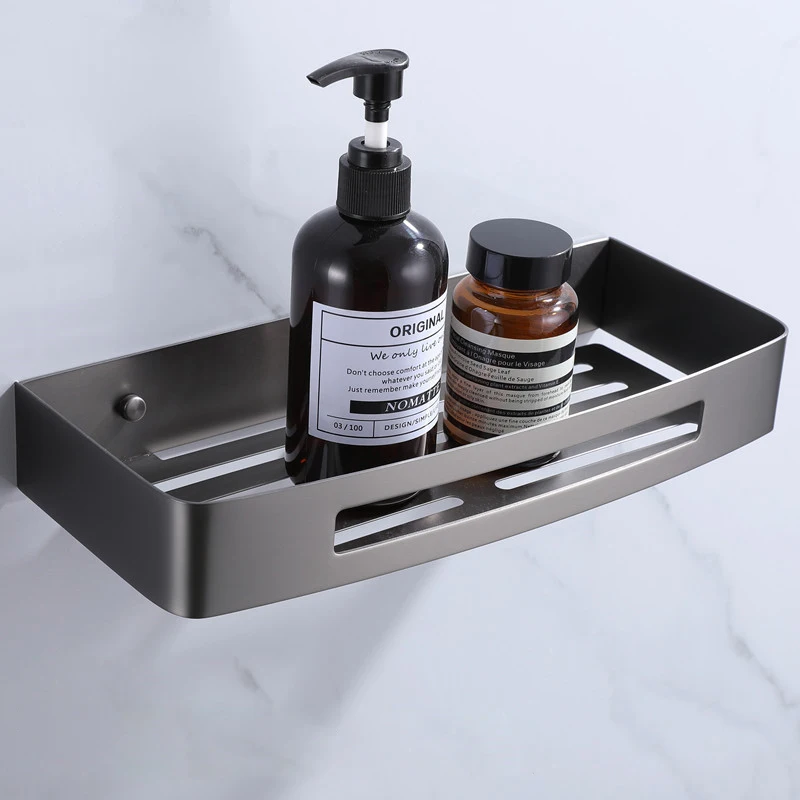 Gray Bathroom Shelf Bathroom Corner Toilet Bath Shower Gel Square Storage Rack Free punching Hole
Gray Bathroom Shelf Bathroom Corner Toilet Bath Shower Gel Square Storage Rack Free punching Hole