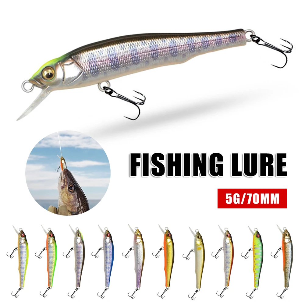 1Pcs Fishing Lure Floating Minnow 70mm 5g Topwater Wobbler Fishing Trout Peche Lure Fish Baits Pesca Accesorios Swimbait 9096
1Pcs Fishing Lure Floating Minnow 70mm 5g Topwater Wobbler Fishing Trout Peche Lure Fish Baits Pesca Accesorios Swimbait 9096