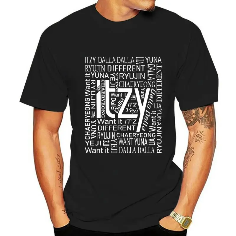 Мужская футболка ITZY с именами и музыкой, белая футболка с коллажем, женская футболка
Мужская футболка ITZY с именами и музыкой, белая футболка с коллажем, женская футболка
