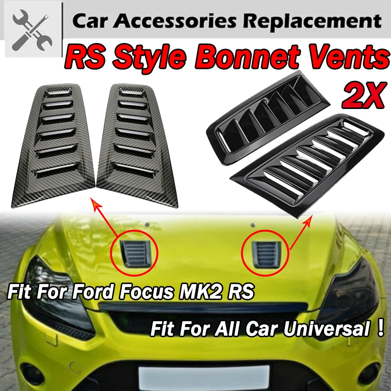 1Pair Car Front Engine Hood Bonnet Air Vents RS Style Fit For Ford Focus MK2 For BMW For Honda For Benz For Mustang Universal
1Pair Car Front Engine Hood Bonnet Air Vents RS Style Fit For Ford Focus MK2 For BMW For Honda For Benz For Mustang Universal