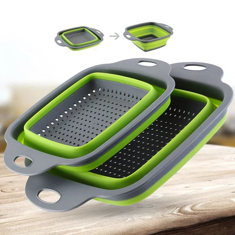 Folding Drain Basket Vegetable Washing Basket Storage Fruit Plate Double-layer Square Living Room Kitchen Tools
Folding Drain Basket Vegetable Washing Basket Storage Fruit Plate Double-layer Square Living Room Kitchen Tools