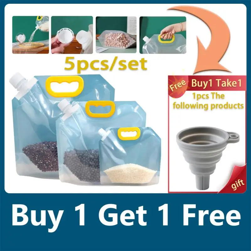 Household Transparent Grain Storage Bag Moisture-proof Sealed Packaging Bag Thickened Portable Suction Nozzle Storage Bag
Household Transparent Grain Storage Bag Moisture-proof Sealed Packaging Bag Thickened Portable Suction Nozzle Storage Bag
