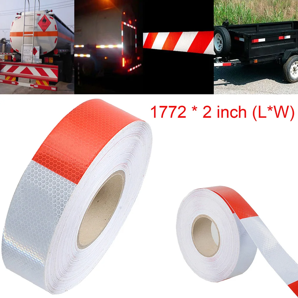 5cm*45M Reflective Tape Roll White and Red Trailer Conspicuity Dot Sfety Warming Tape Reflective for Vehicle
5cm*45M Reflective Tape Roll White and Red Trailer Conspicuity Dot Sfety Warming Tape Reflective for Vehicle