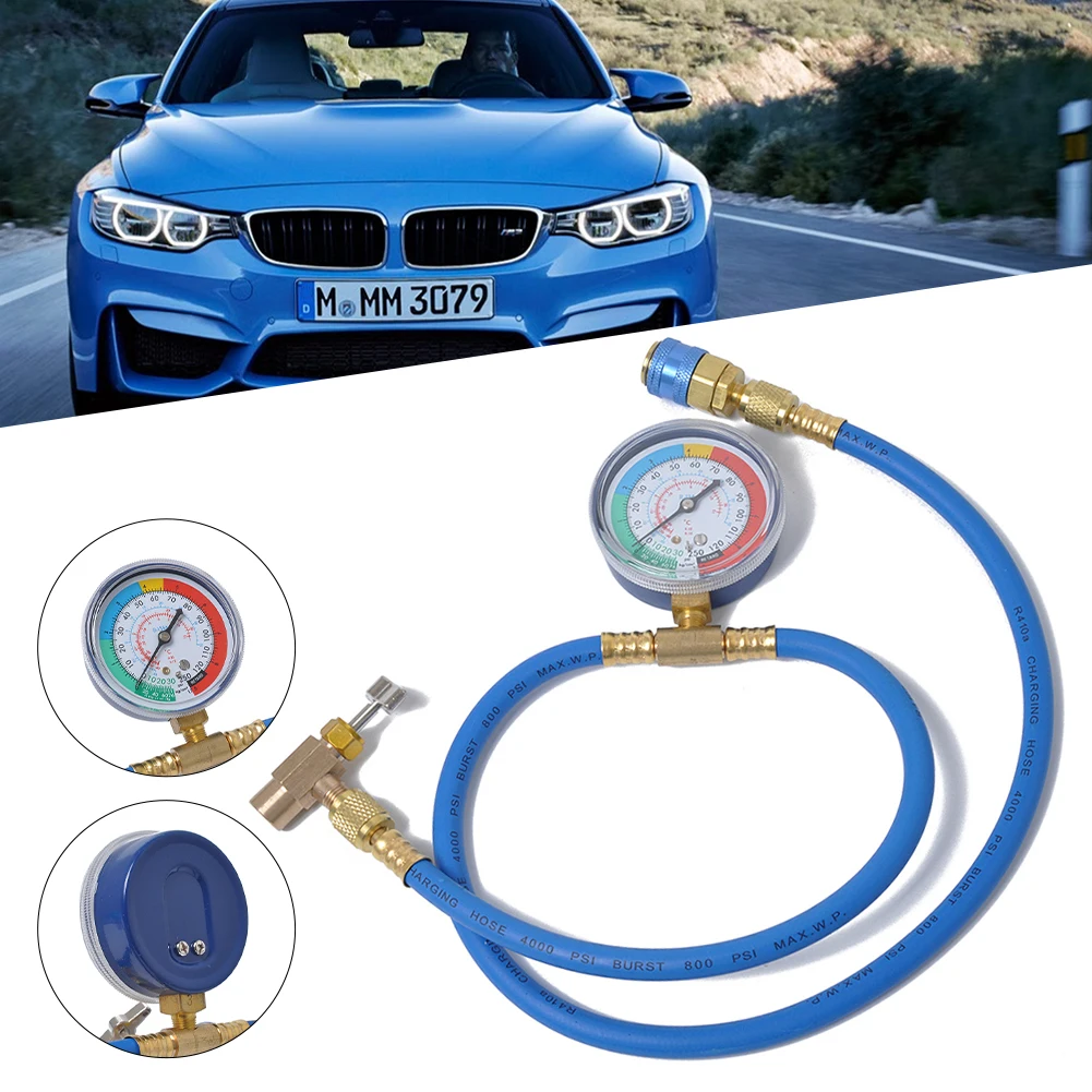 Car R134a Air Conditioning Refrigerant Recharge Hose Kit with Tap Valve Pressure Gauge Quick Release Connector A/C Repair Tool
Car R134a Air Conditioning Refrigerant Recharge Hose Kit with Tap Valve Pressure Gauge Quick Release Connector A/C Repair Tool
