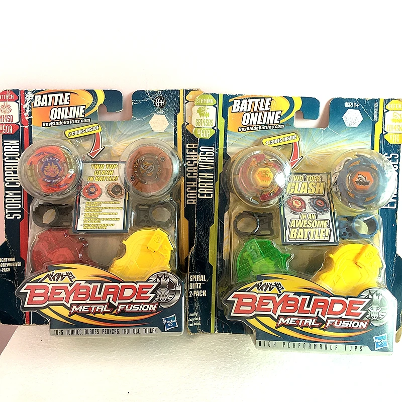 Оригинальный Beyblade Metal Fusion Storm Capricorn BB-50A Rock Gasher BB-60A Hasbro 2-Pack Set
Оригинальный Beyblade Metal Fusion Storm Capricorn BB-50A Rock Gasher BB-60A Hasbro 2-Pack Set