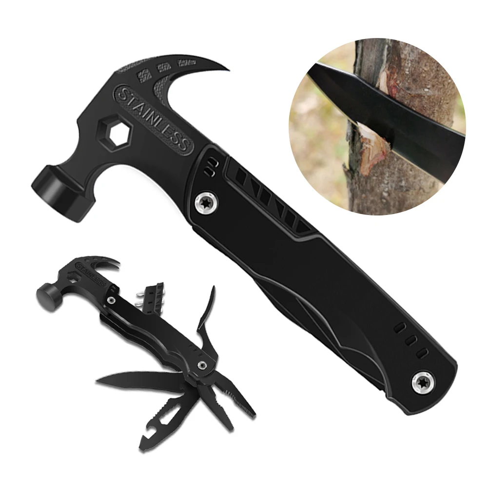 11-in-1 Multitool Hammer Portable Multifunction Claw Hammer Camping Survival Gear Pliers Wire Stripper Cutter Knife Screwdriver
11-in-1 Multitool Hammer Portable Multifunction Claw Hammer Camping Survival Gear Pliers Wire Stripper Cutter Knife Screwdriver