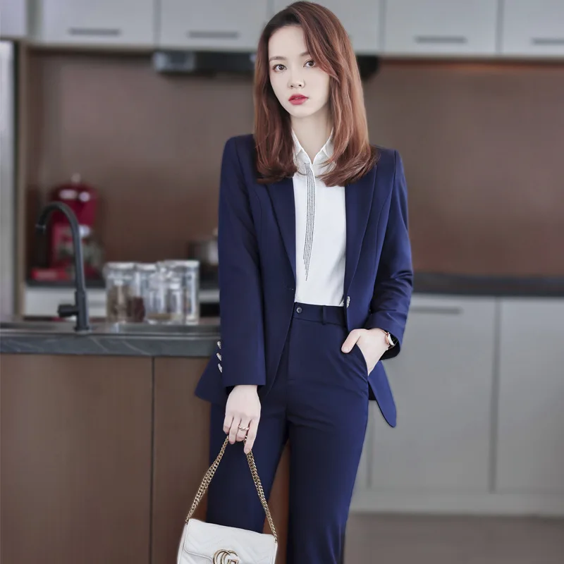 High Quality Temperament Women Pants Blazer 2 Piece Workwear Korean Style Spring and Autumn Female Jacket Suit Casual Trousers
High Quality Temperament Women Pants Blazer 2 Piece Workwear Korean Style Spring and Autumn Female Jacket Suit Casual Trousers