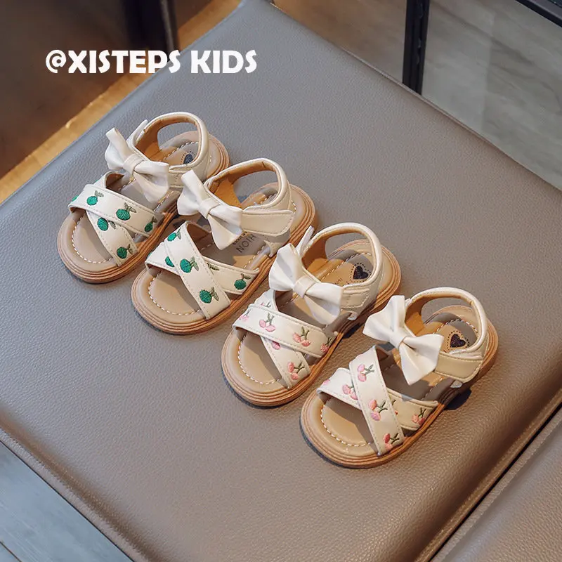 XISTEPS Sweety Baby Girls Soff Leather Sandals With Bow Open toe Non-slip Outdoor Princess Girls Sandals Beach Sandals
XISTEPS Sweety Baby Girls Soff Leather Sandals With Bow Open toe Non-slip Outdoor Princess Girls Sandals Beach Sandals