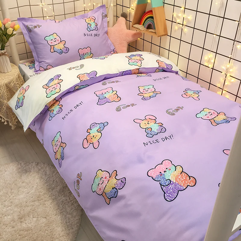 3 In 1 Single Flat Bed Sheet Duvet High Quality Bedding Set Comforter Multicolor Cartoon Sheet for Kids Student Dormitory
3 In 1 Single Flat Bed Sheet Duvet High Quality Bedding Set Comforter Multicolor Cartoon Sheet for Kids Student Dormitory