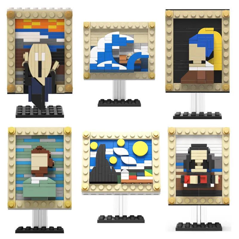 Пиксельное искусство кубики MOC Знаменитые Картины Мини Строительные блоки Мона Лиза-звездное небо-портреты креативные DIY совместимы с брендами
Пиксельное искусство кубики MOC Знаменитые Картины Мини Строительные блоки Мона Лиза-звездное небо-портреты креативные DIY совместимы с брендами