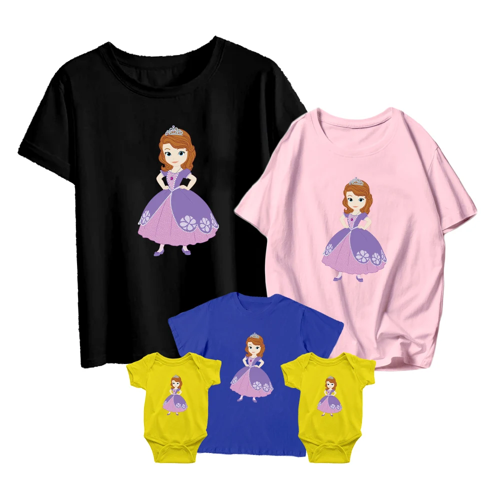 Summer Disney Princess Sofia Modern Trendy Cool Kids Short Sleeve Baby Girl Boy Baby Romper Family Matching Adult Unisex Tops
Summer Disney Princess Sofia Modern Trendy Cool Kids Short Sleeve Baby Girl Boy Baby Romper Family Matching Adult Unisex Tops