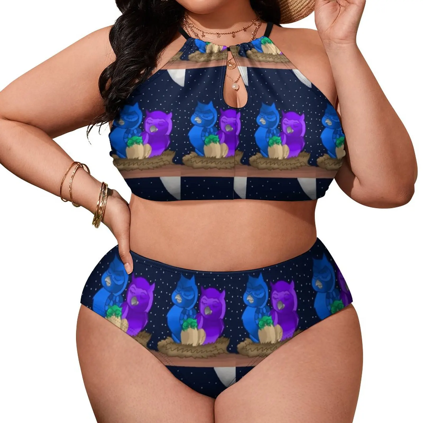 Owl Family Bikini Swimsuit Funny Animal Print Swimwear Push Up Bikinis Set Women Rave Oversized Feminine Bikinis Beach Outfits
Owl Family Bikini Swimsuit Funny Animal Print Swimwear Push Up Bikinis Set Women Rave Oversized Feminine Bikinis Beach Outfits