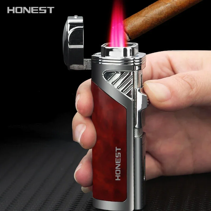 Металлическая уличная ветрозащитная Бутановая газовая зажигалка HONEST креативная