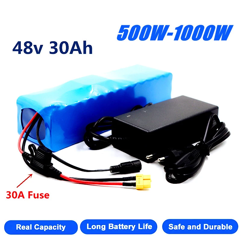 

18650 13S3P 48V 30Ah 30000mAh Lithium ion Battery Pack 750w 1000w E-bike Electric bicycle Scooter with BMS And 54.6v Charger