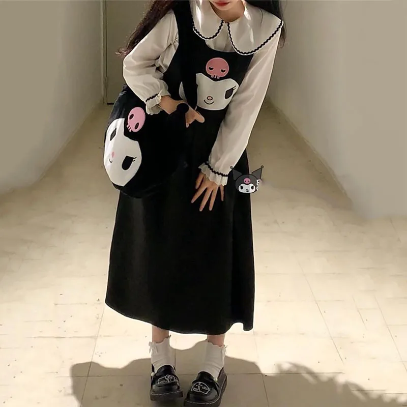 Милое платье с юбкой Sanrio из мультфильма Kuromi милое платье для девочек с вышивкой принт маленького дьявола крутое черное милое студенческое платье на бретельках подарок
Милое платье с юбкой Sanrio из мультфильма Kuromi милое платье для девочек с вышивкой принт маленького дьявола крутое черное милое студенческое платье на бретельках подарок