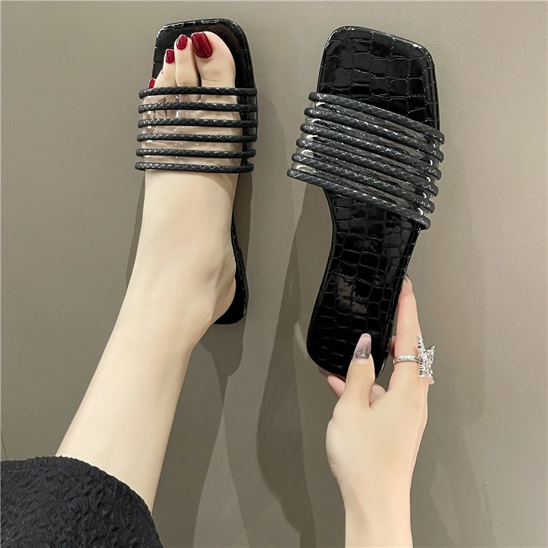 2023 New Summer Trend Fad Square Toe Ladies Slides Flats Slippers Women Casual Shoes Slingback Women Flip-flops Beach Sandals
2023 New Summer Trend Fad Square Toe Ladies Slides Flats Slippers Women Casual Shoes Slingback Women Flip-flops Beach Sandals