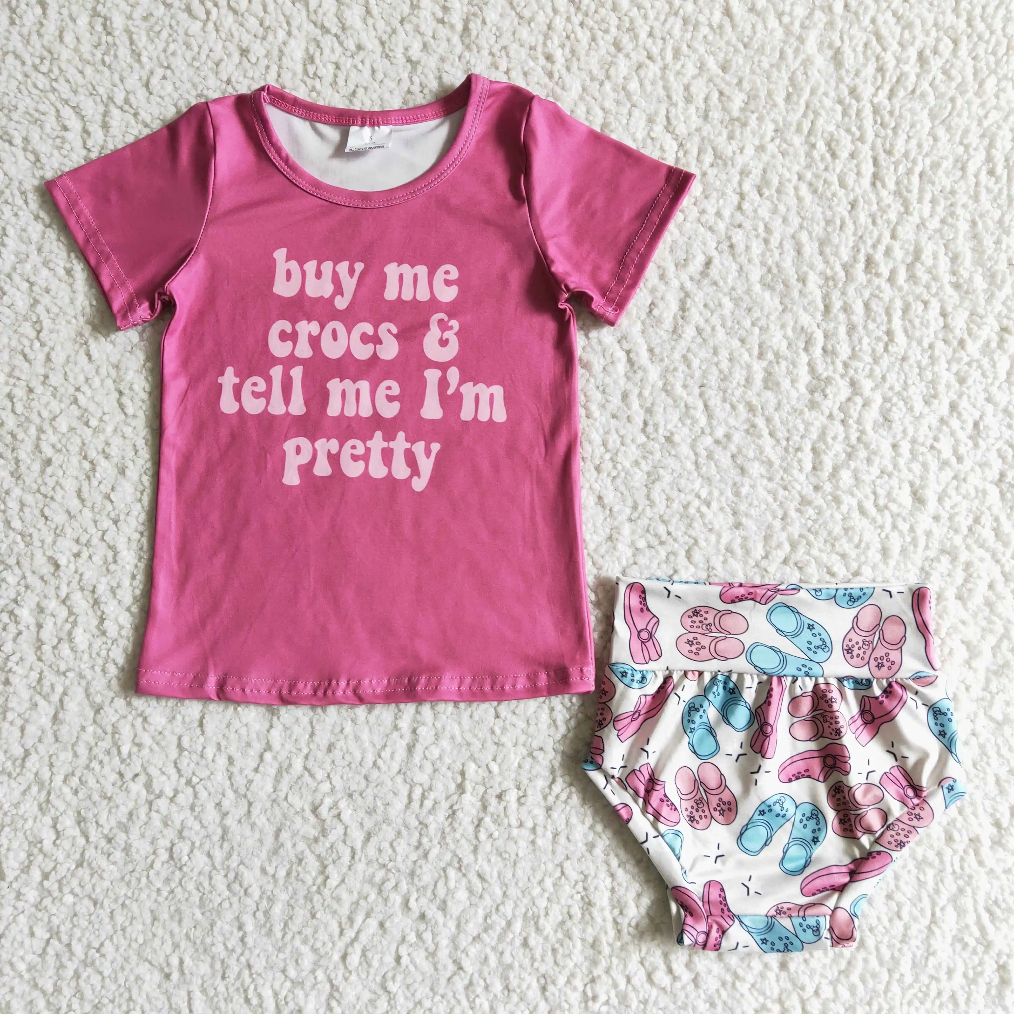 RTS Baby Girls Summer Pink Short Sleeves Tee Shirt Bummie Wholesale Children Boutique Outfits Sets
RTS Baby Girls Summer Pink Short Sleeves Tee Shirt Bummie Wholesale Children Boutique Outfits Sets