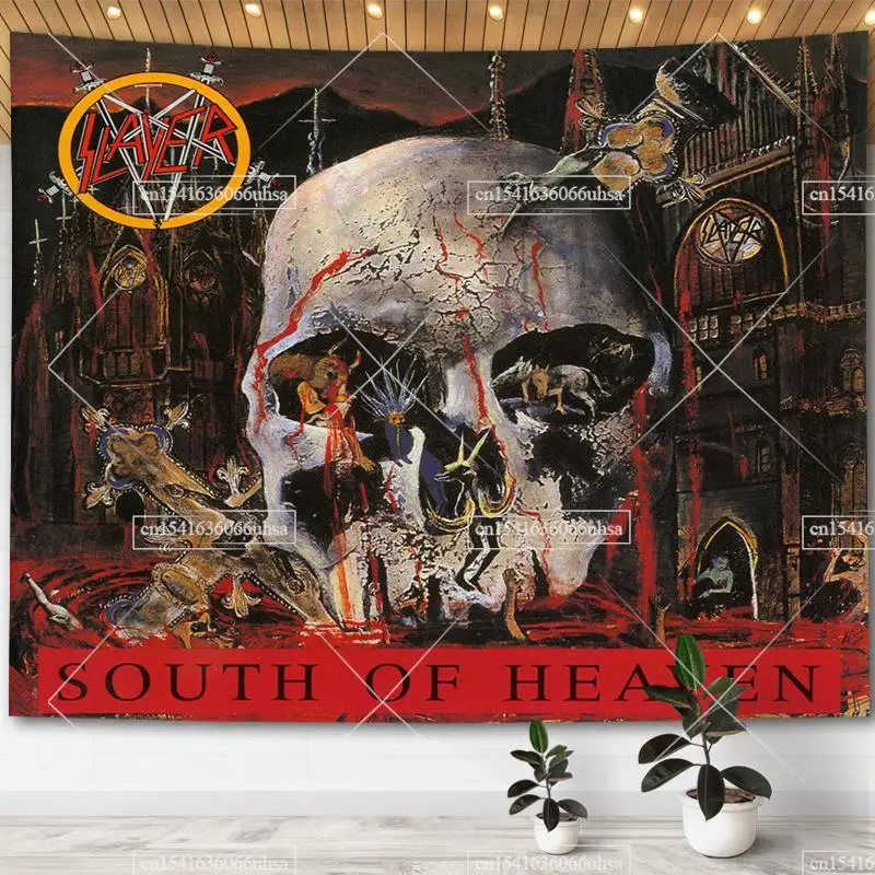 South Of Heaven SLAYER Music Album Posters Wall Hanging Tapestry Hippie Skull Tapestries Teen Room Decoration Aesthetic Backdrop
South Of Heaven SLAYER Music Album Posters Wall Hanging Tapestry Hippie Skull Tapestries Teen Room Decoration Aesthetic Backdrop