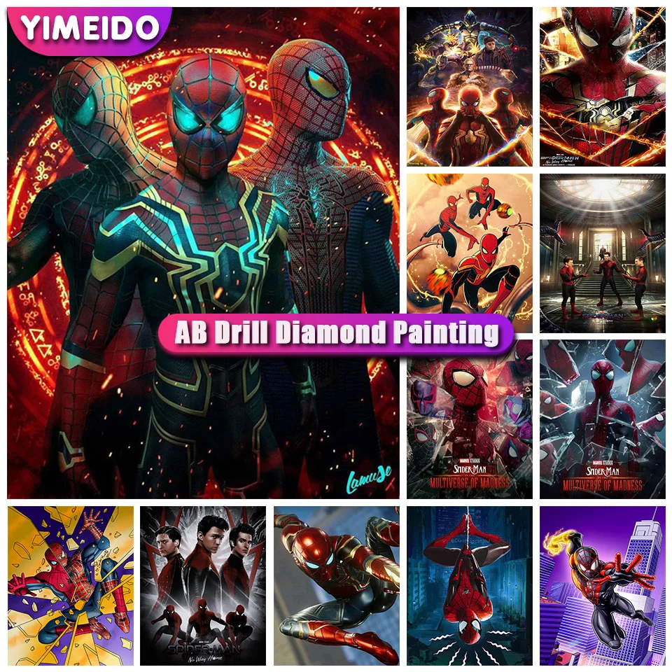 Disney 5d DIY AB Diamond Painting Marvel Spiderman Cross Stitch Kits Diamond Embroidery Portrait Mosaic Rhinestone of Picture
Disney 5d DIY AB Diamond Painting Marvel Spiderman Cross Stitch Kits Diamond Embroidery Portrait Mosaic Rhinestone of Picture