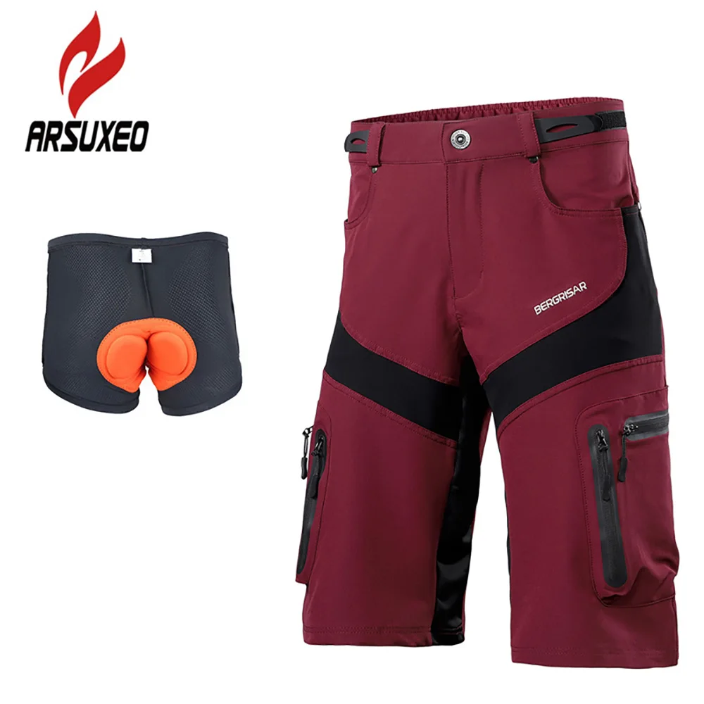 ARSUXEO Men Padded Baggy Cycling Shorts MTB Mountain Bike Bicycle Riding Trousers Waist Loose Fit Shorts Outdoor Shorts
ARSUXEO Men Padded Baggy Cycling Shorts MTB Mountain Bike Bicycle Riding Trousers Waist Loose Fit Shorts Outdoor Shorts