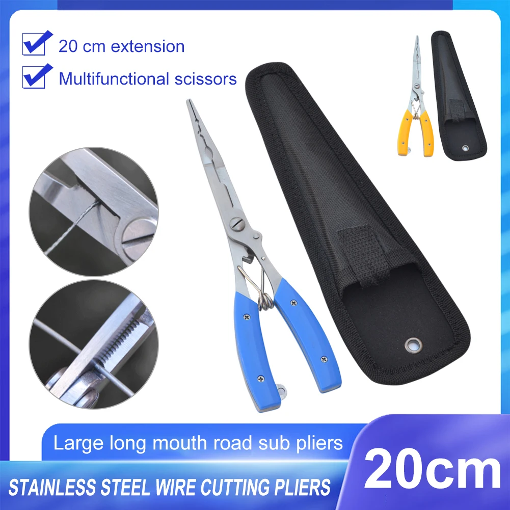 Fishing Pliers Stainless Steel Hook Remover Braid Cutter Rustproof Saltwater Split Ring Pliers Fishing Multi-Tools with Sheath
Fishing Pliers Stainless Steel Hook Remover Braid Cutter Rustproof Saltwater Split Ring Pliers Fishing Multi-Tools with Sheath