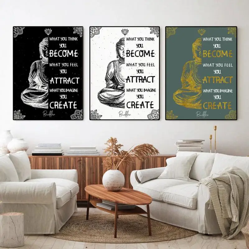 Buddha Meditation Classic Canvas Painting Lotus Buddhism Quote Religion Abstract Poster and Print Living Room Bedroom Home Decor
Buddha Meditation Classic Canvas Painting Lotus Buddhism Quote Religion Abstract Poster and Print Living Room Bedroom Home Decor