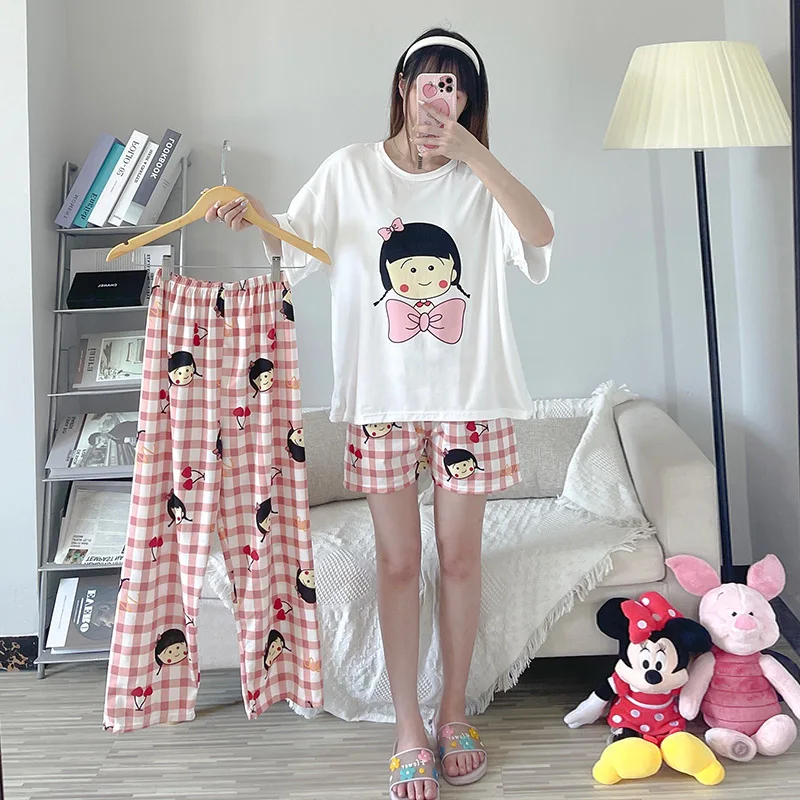 New Arrival Age-reducing Fashion Lovely Japanese Summer 3Pcs Set Pajamas Milk Silk Short Sleeves Pyjamas Leisure Sleepwear
New Arrival Age-reducing Fashion Lovely Japanese Summer 3Pcs Set Pajamas Milk Silk Short Sleeves Pyjamas Leisure Sleepwear