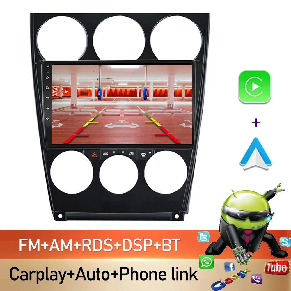 Автомагнитола 2 Din для Mazda 6 2004-2015, автомобильное радио, стерео, Wi-Fi, Carplay, GPS-навигация, мультимедийный видеоплеер, головное устройство Mirror Link 
Автомагнитола 2 Din для Mazda 6 2004-2015, автомобильное радио, стерео, Wi-Fi, Carplay, GPS-навигация, мультимедийный видеоплеер, головное устройство Mirror Link