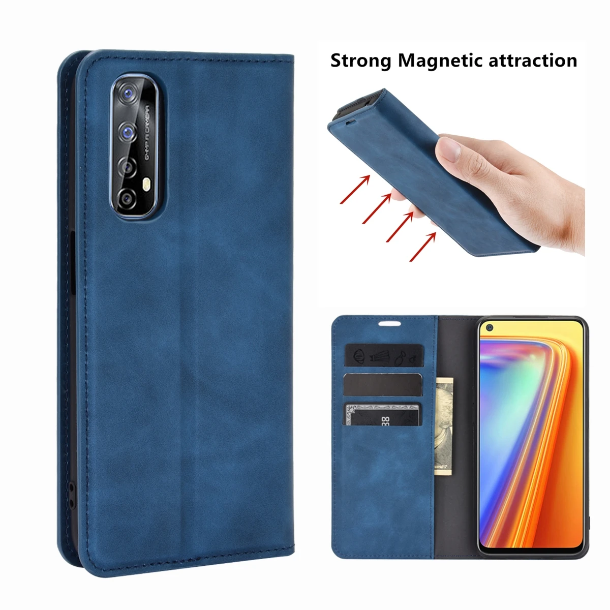 Магнитный кожаный чехол для OPPO Realme 7 Realme7 Pro, Ретро Чехол, кошелек, деловые чехлы для телефонов, флип-чехол
Магнитный кожаный чехол для OPPO Realme 7 Realme7 Pro, Ретро Чехол, кошелек, деловые чехлы для телефонов, флип-чехол