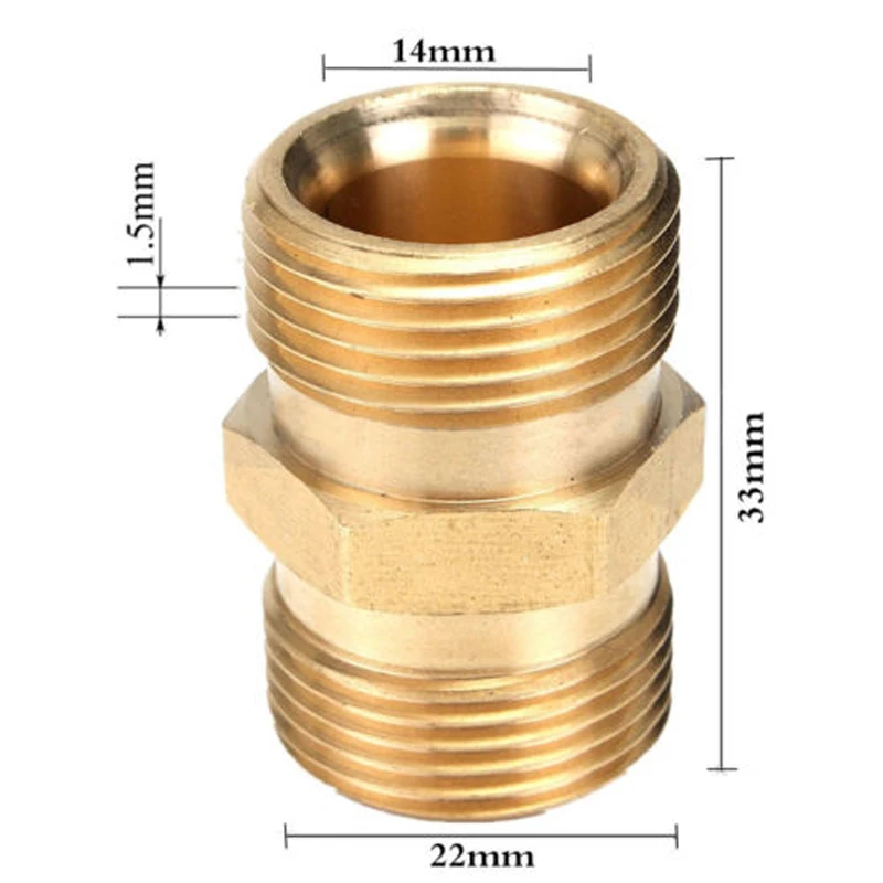 M22 14mm Male Thread Adaptor For Garden High Pressure Washer Gun & Hose Connection Coupler Pump Hose Outlet For Karcher
M22 14mm Male Thread Adaptor For Garden High Pressure Washer Gun & Hose Connection Coupler Pump Hose Outlet For Karcher