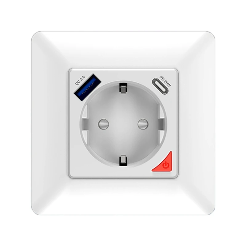 Wifi Tuya Smart Socket Outlet Fast Charge USB Type-C APP Remote Control Voice Control For Alexa Google Home EU Plug
Wifi Tuya Smart Socket Outlet Fast Charge USB Type-C APP Remote Control Voice Control For Alexa Google Home EU Plug