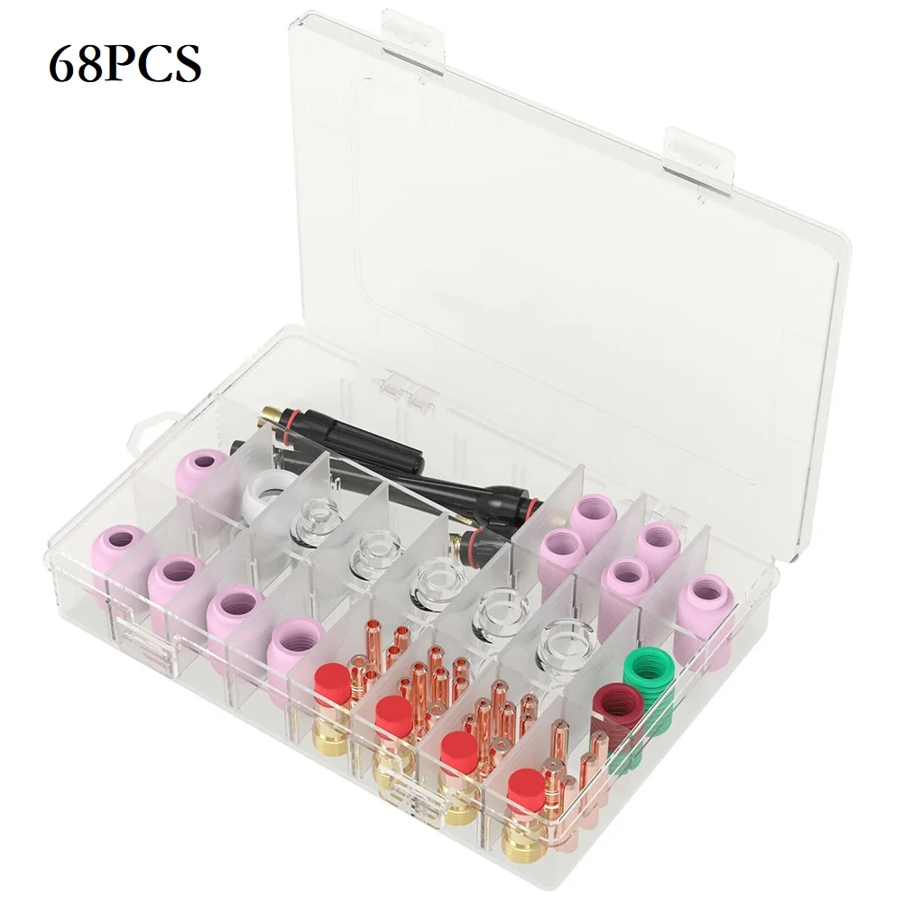 68PCS Tig Welding Accessories Kit Heat Resistant Glass Cups For WP17/18/26 Welders Cutters TIG Torches Business Industrial
68PCS Tig Welding Accessories Kit Heat Resistant Glass Cups For WP17/18/26 Welders Cutters TIG Torches Business Industrial