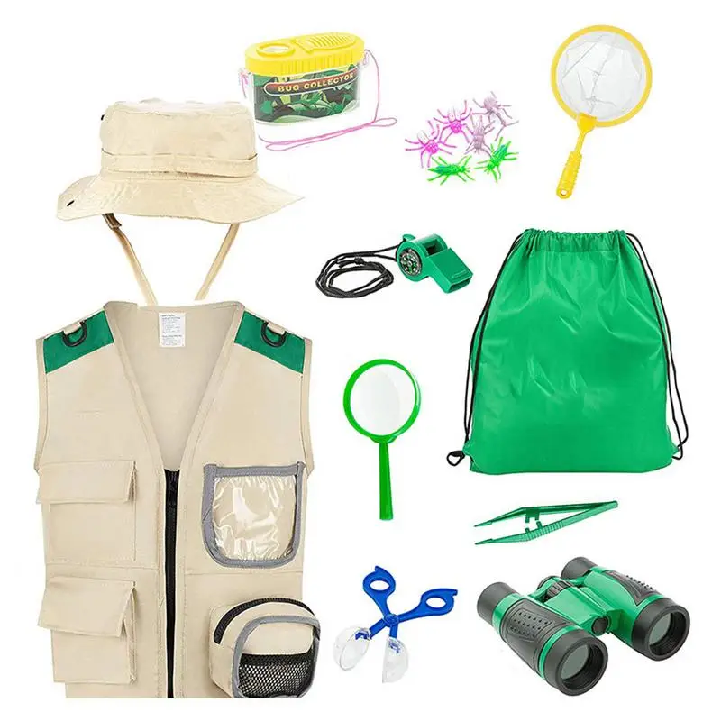 New Kids Outdoor Explorer Kit Outdoor Adventure Camping Toys For Kids Cargo Vest Hat Set Explorer Costume Khaki Playing Clothes
New Kids Outdoor Explorer Kit Outdoor Adventure Camping Toys For Kids Cargo Vest Hat Set Explorer Costume Khaki Playing Clothes