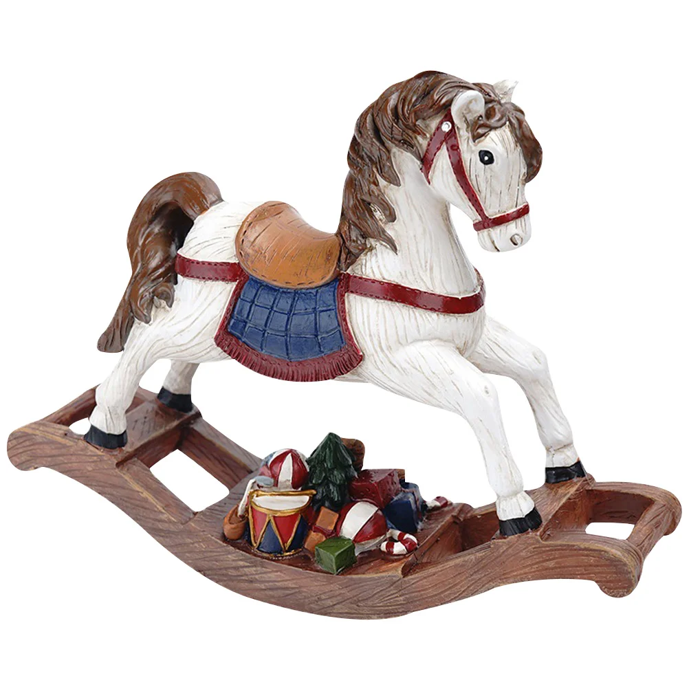 Horse Rocking Christmas Ornament Resin Decor Statue Table Festive Animals Desktop Sculpture Decoration Figurine Decorations 
Horse Rocking Christmas Ornament Resin Decor Statue Table Festive Animals Desktop Sculpture Decoration Figurine Decorations