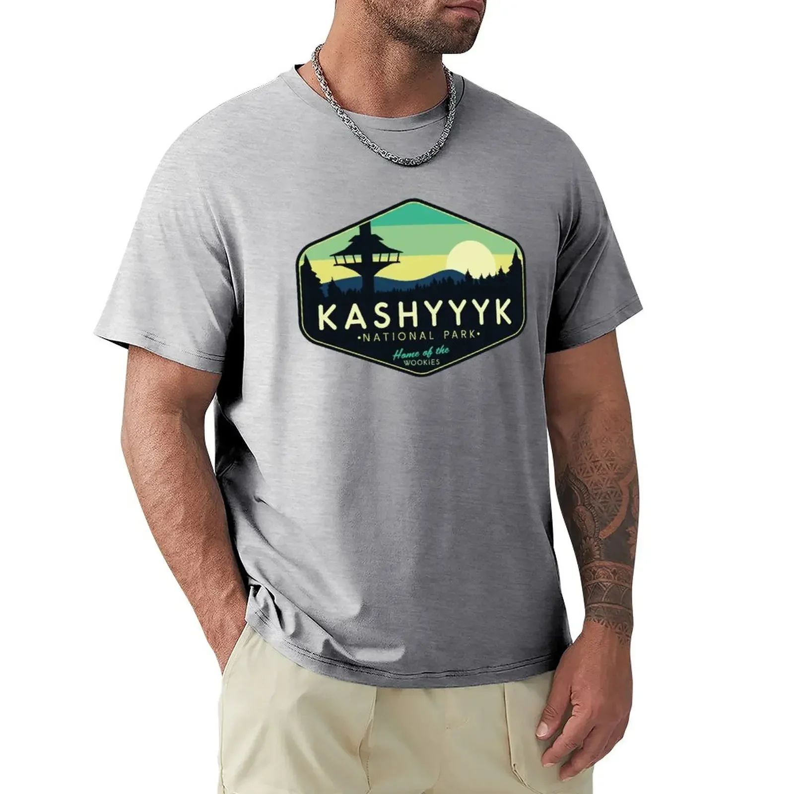 Милая одежда Винтажная футболка Мужская с длинным рукавом Kashyyyk - National Park в стиле