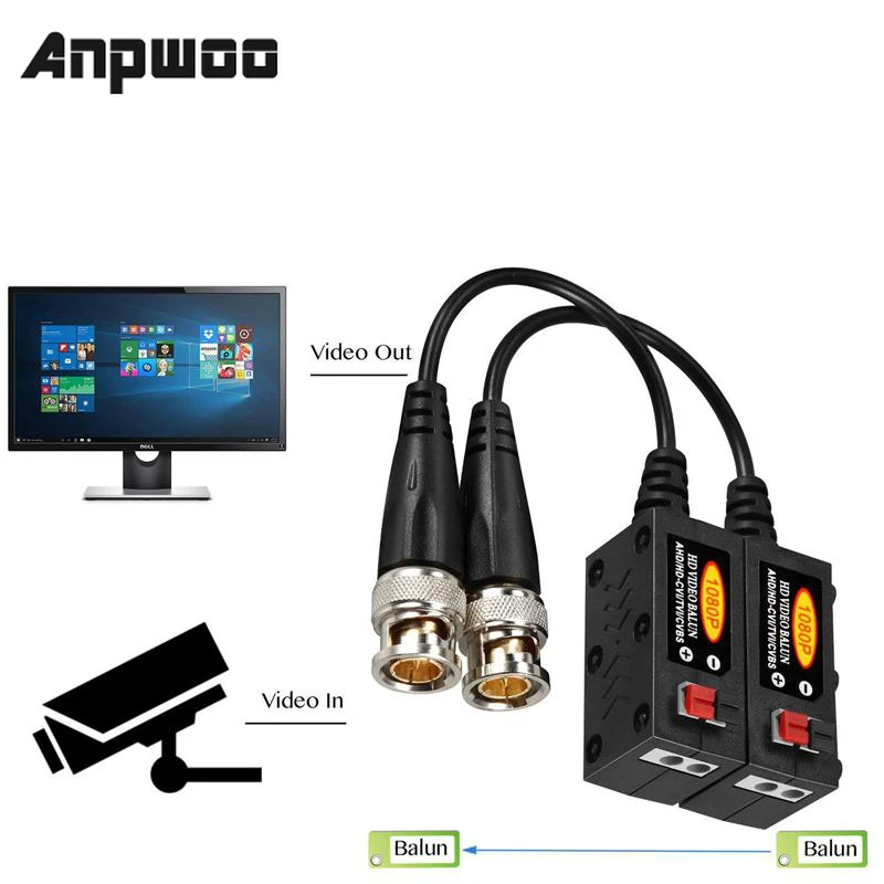 ANPWOO 1080P AHD/HD-CVI/TVI/CVBS Passive HD Video Balun Transmitter 4 Pairs (UTP Up to 350M-600M)
ANPWOO 1080P AHD/HD-CVI/TVI/CVBS Passive HD Video Balun Transmitter 4 Pairs (UTP Up to 350M-600M)