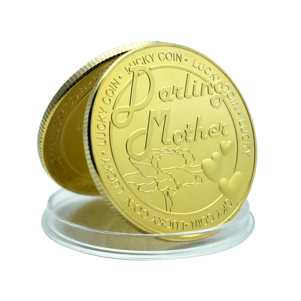 Mother's Day Gifts Lucky Darling Mother Coins Heart-shaped Happy Mothers Day Commemorative Gold Plated Coins Art Crafts
Mother's Day Gifts Lucky Darling Mother Coins Heart-shaped Happy Mothers Day Commemorative Gold Plated Coins Art Crafts