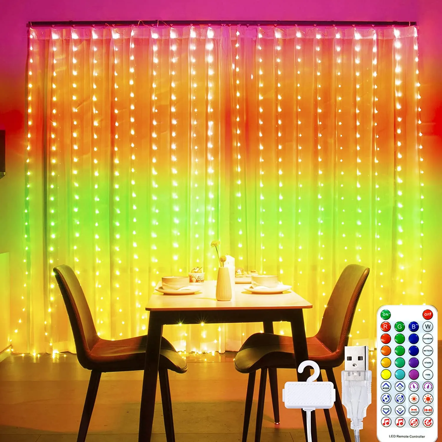 3M Smart LED String Curtain Lights APP Remote Control USB Garland for Bedroom Window Christmas Decoration Navidad Wedding Party
3M Smart LED String Curtain Lights APP Remote Control USB Garland for Bedroom Window Christmas Decoration Navidad Wedding Party