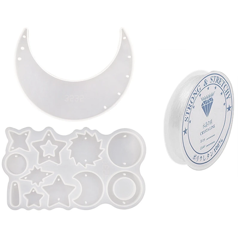 3Pcs Moon Star Wind Chime Silicone Moulds Dream Catcher Mold Keychain Pendant Epoxy Casting Mould Crystal Jewelry Making
3Pcs Moon Star Wind Chime Silicone Moulds Dream Catcher Mold Keychain Pendant Epoxy Casting Mould Crystal Jewelry Making