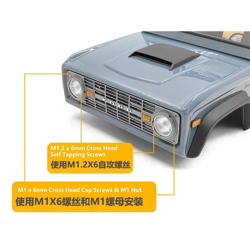 AXI03014 SCX10 III ранняя Бронко 1/10 Рок Гусеничный грузовик модель серый нейлон воздушный гриль + тонкая линия абажур
AXI03014 SCX10 III ранняя Бронко 1/10 Рок Гусеничный грузовик модель серый нейлон воздушный гриль + тонкая линия абажур