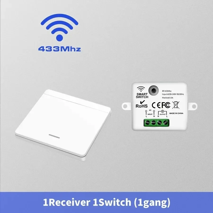 Беспроводной радиовыключатель kebidumei RF433 МГц
Беспроводной радиовыключатель kebidumei RF433 МГц