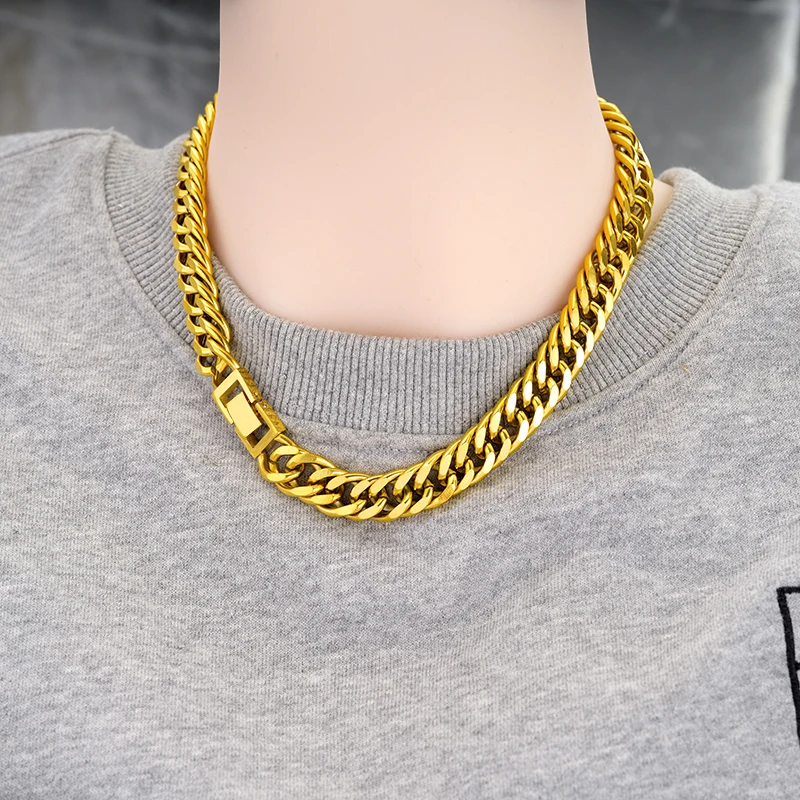 Trend 316l stainless steel no fading Cuban Necklace charm chain women Light luxury gold choker jewelry wholesale
Trend 316l stainless steel no fading Cuban Necklace charm chain women Light luxury gold choker jewelry wholesale