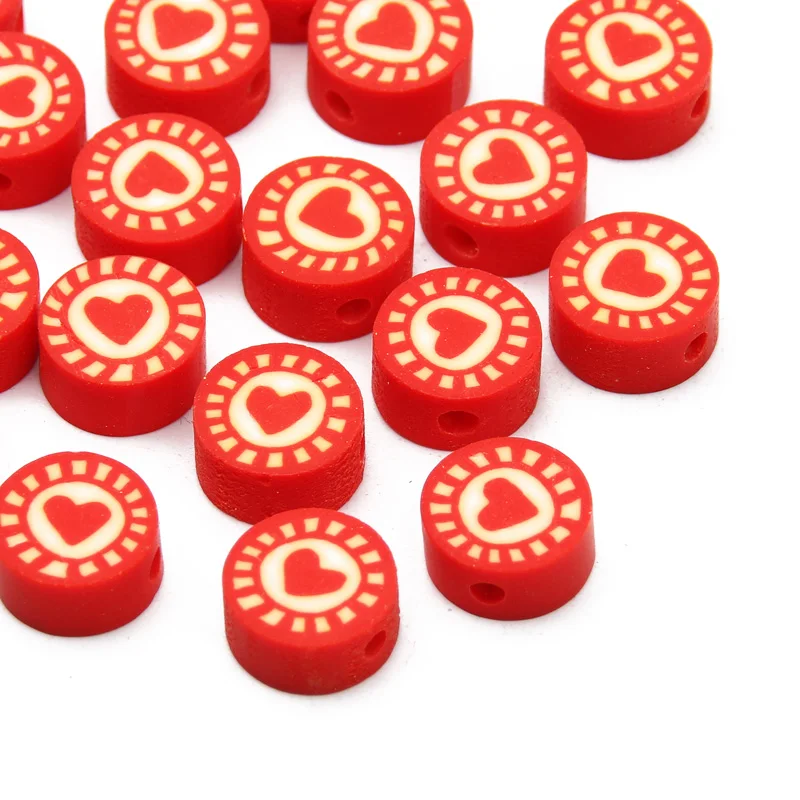 9mm Flat Round Red Love Heart Clay Spacer Beads For DIY Couples Necklace Bracelet Handmade Charm Supplies Jewelry Making Crafts
9mm Flat Round Red Love Heart Clay Spacer Beads For DIY Couples Necklace Bracelet Handmade Charm Supplies Jewelry Making Crafts